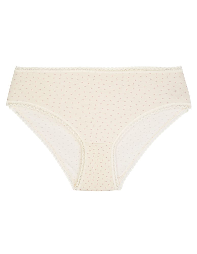 Majtki figi - Figi damskie bikini bawełniane w drobne serduszka i gładkie bez wzoru 6-pak WIELOKOLOROWY - produkt moraj.pl 5