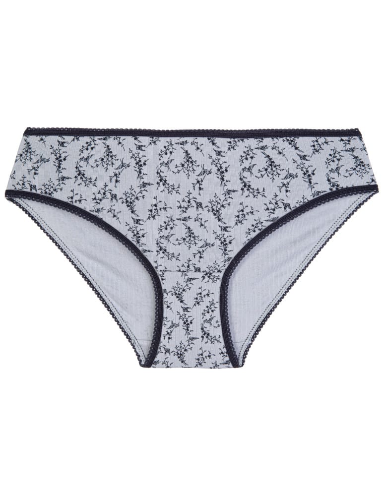 Majtki figi - Wygodne figi damskie bikini bawełniane gładkie i wzorzyste w kwiatki zestaw 6-pak WIELOKOLOROWY - produkt moraj.pl 8