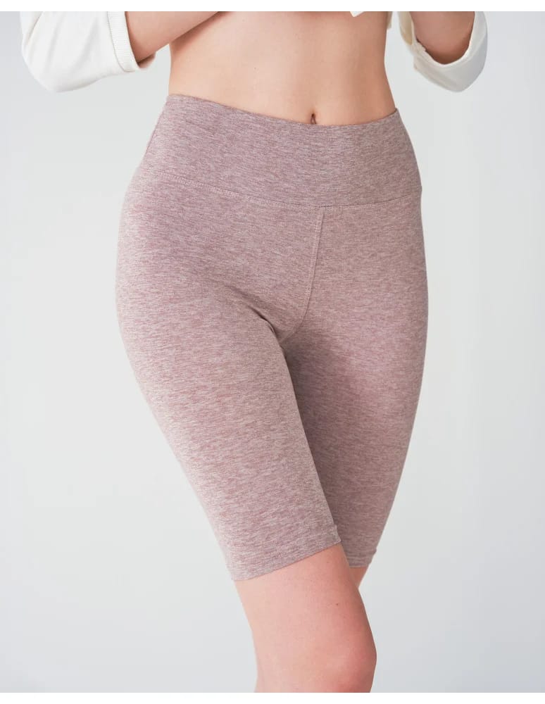 Legginsy damskie - Legginsy damskie wysoki stan typu kolarka peach touch BEŻOWY - produkt moraj.pl 3
