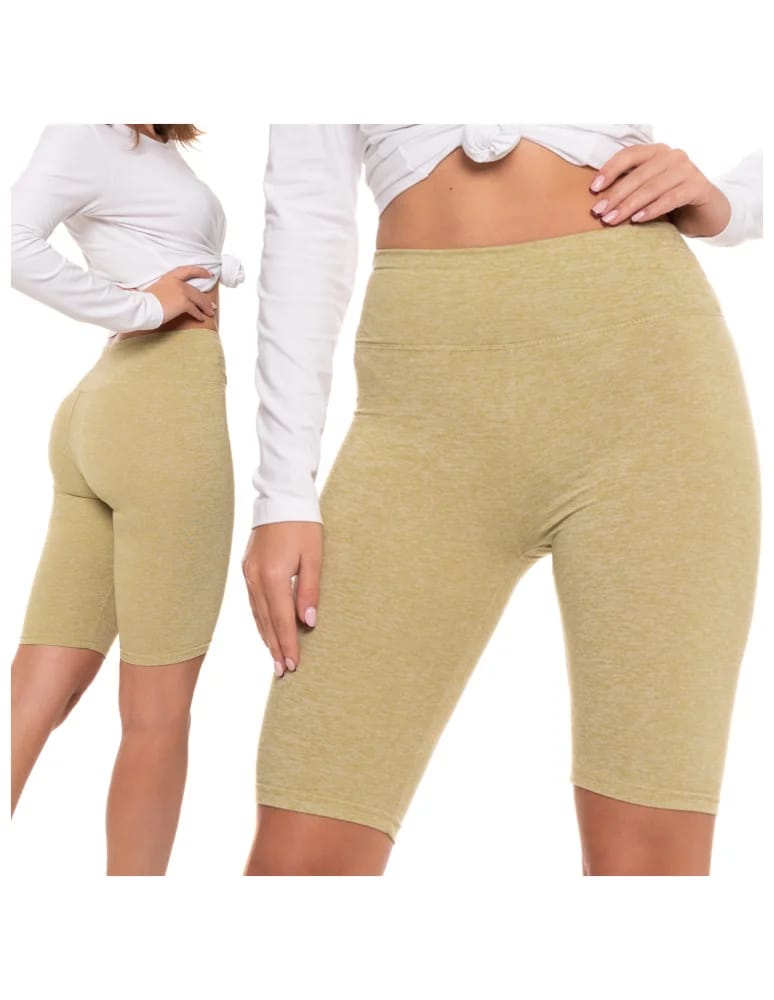 Legginsy damskie - Legginsy damskie wysoki stan typu kolarka peach touch ZIELONY - produkt moraj.pl 11