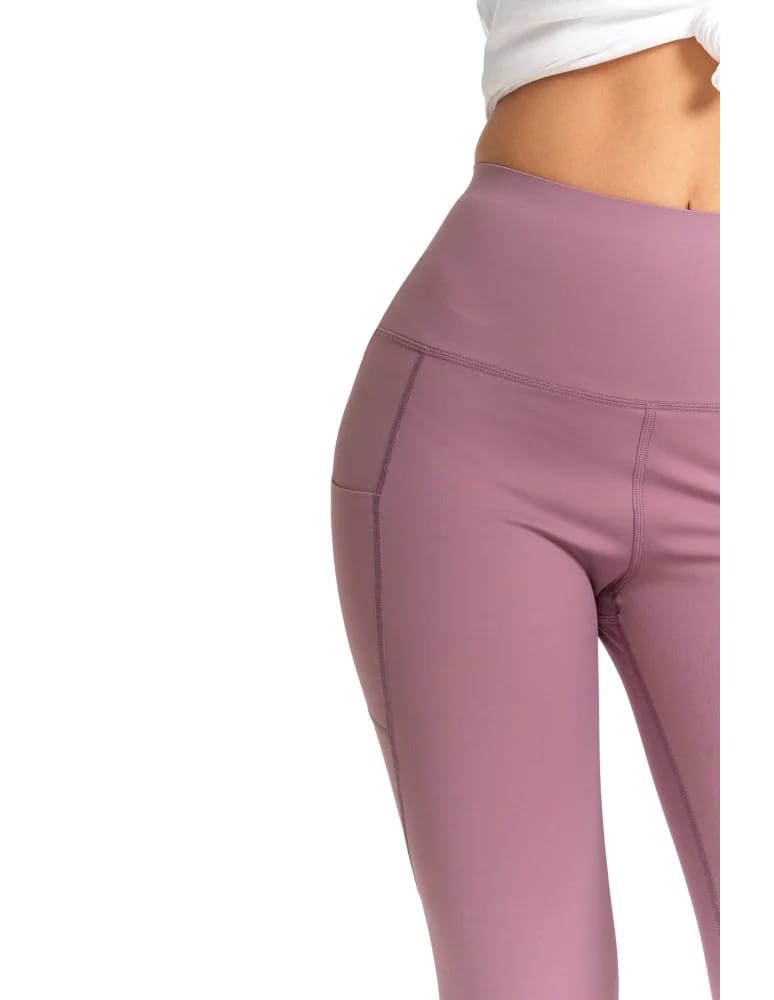 Legginsy damskie - Legginsy damskie z wysokim stanem funkcyjne RÓŻOWY  - produkt moraj.pl 9