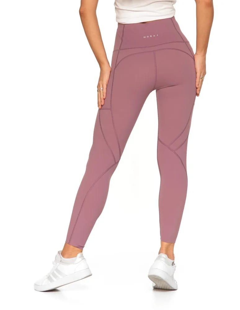 Legginsy damskie - Legginsy damskie z wysokim stanem funkcyjne RÓŻOWY  - produkt moraj.pl 13