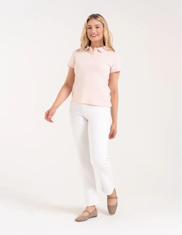 Koszulki polo - Koszulka polo damska z kołnierzykiem RÓŻOWY - produkt moraj.pl 6