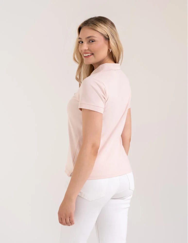Koszulki polo - Koszulka polo damska z kołnierzykiem RÓŻOWY - produkt moraj.pl 8