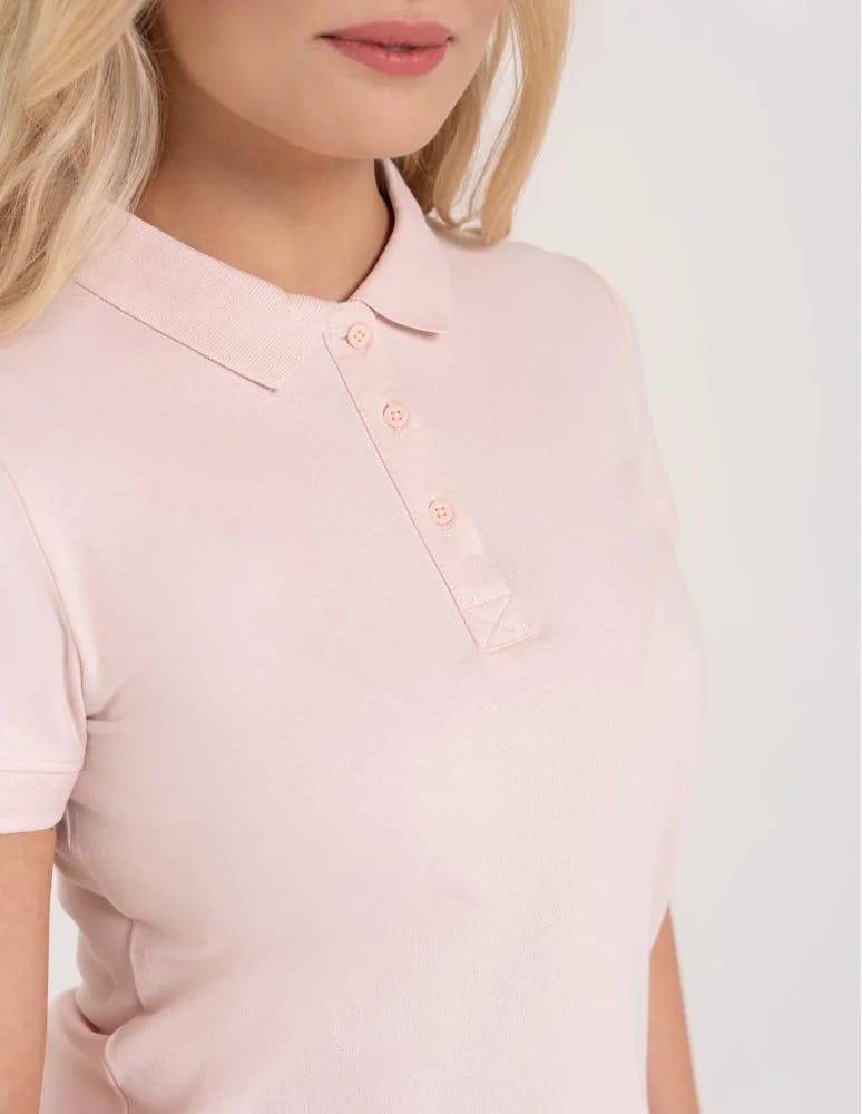 Koszulki polo - Koszulka polo damska z kołnierzykiem RÓŻOWY - produkt moraj.pl 2