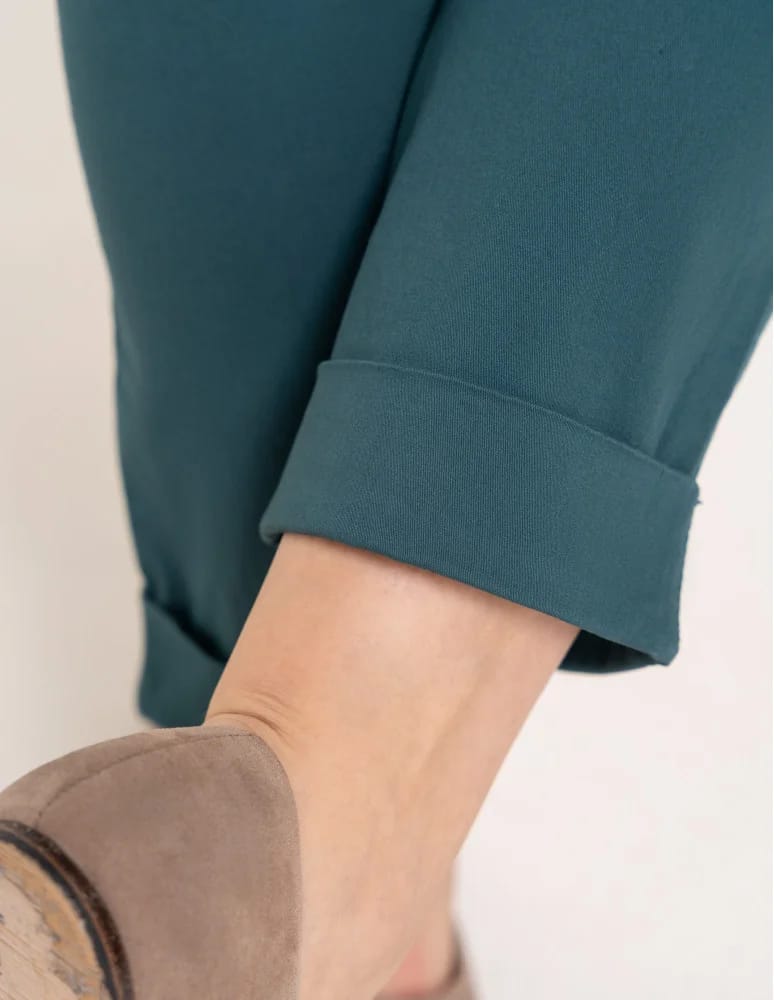 Spodnie damskie - Spodnie damskie jogger w stylu casual z bawełny ZIELONY  - produkt moraj.pl 6