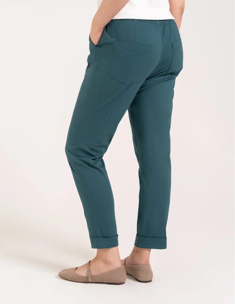 Spodnie damskie - Spodnie damskie jogger w stylu casual z bawełny ZIELONY  - produkt moraj.pl 8
