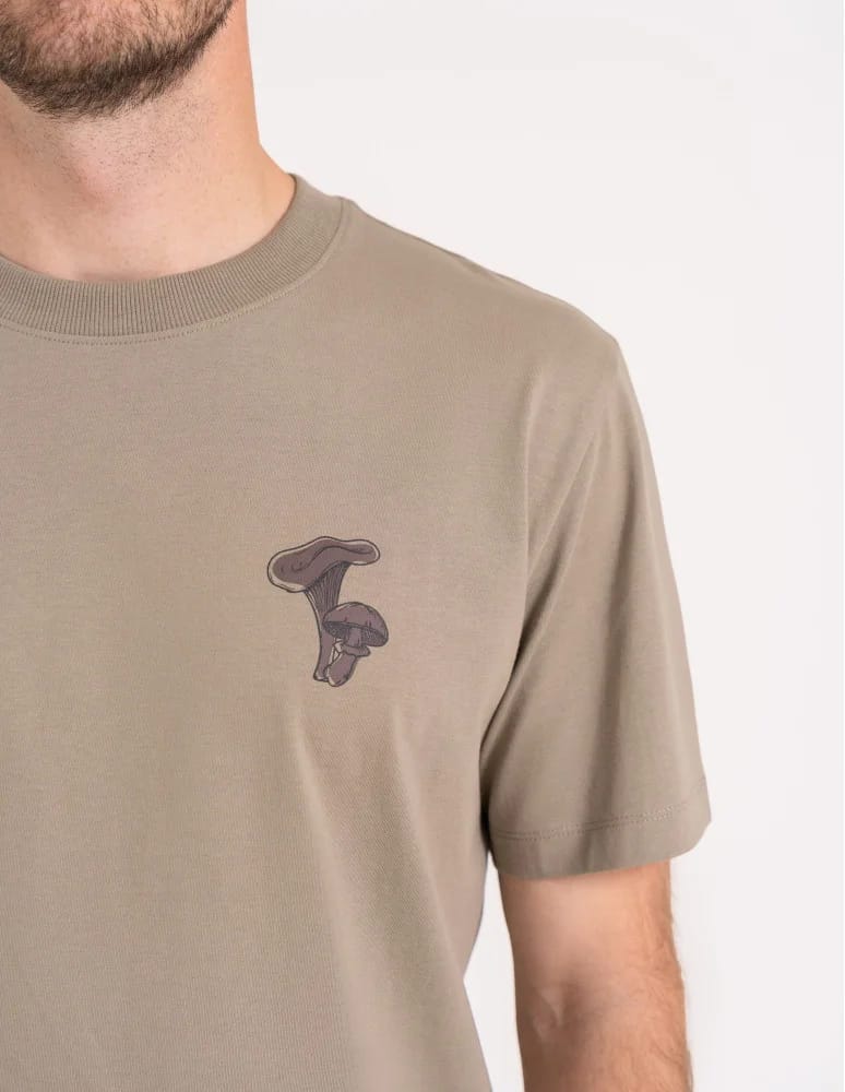 Koszulki z krótkim rękawem - T-shirt męski bawełniany 100% z krótkim rękawem koszulka męska z nadrukiem BEŻOWY - produkt moraj.pl 2