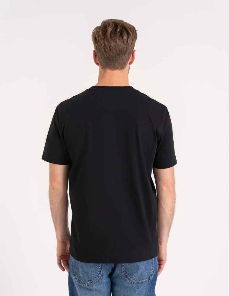Koszulki z krótkim rękawem - T-shirt męski bawełniany 100% z krótkim rękawem koszulka męska z nadrukiem CZARNY - produkt moraj.pl 5