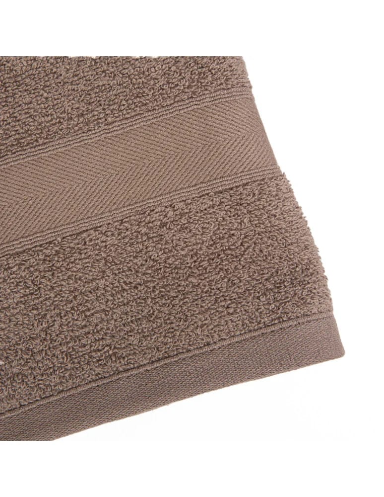 Ręczniki - Ręcznik bawełniany 100% miękki chłonny ręcznik bordiura jodełka do 50x100cm MOKKA - produkt moraj.pl 3