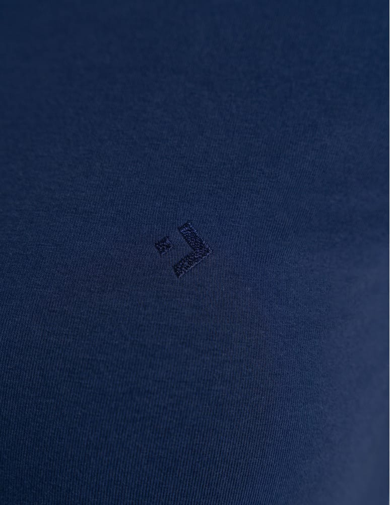 Koszulki i T-shirty - Koszulka damska bawełna Premium T-shirt dekolt okrągły GRANATOWY  - produkt moraj.pl 7