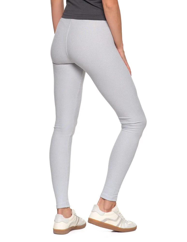 Legginsy damskie - Ciepłe legginsy damskie prążkowane getry z wysokim stanem SZARY - produkt moraj.pl 4