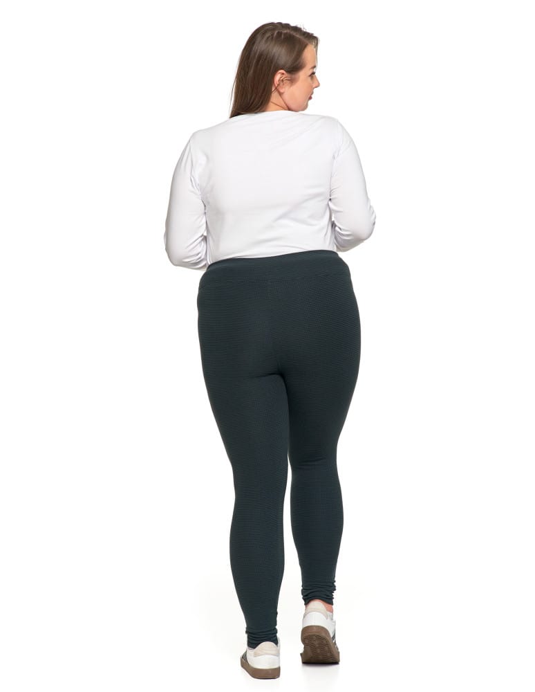 Legginsy damskie - Ciepłe legginsy damskie prążkowane getry z wysokim stanem GRAFIT  - produkt moraj.pl 4