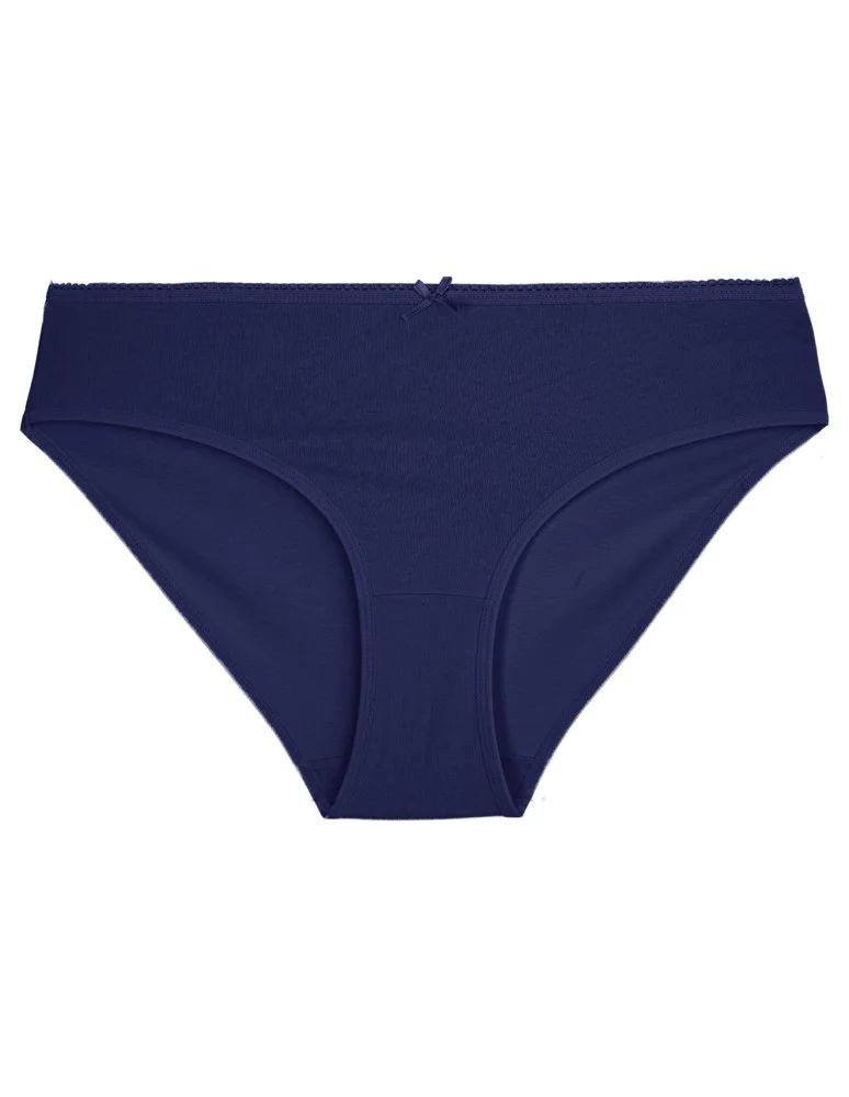 Majtki figi - Figi damskie bawełniane majtki bikini z kokardką 4-pak WIELOKOLOROWY - produkt moraj.pl 4
