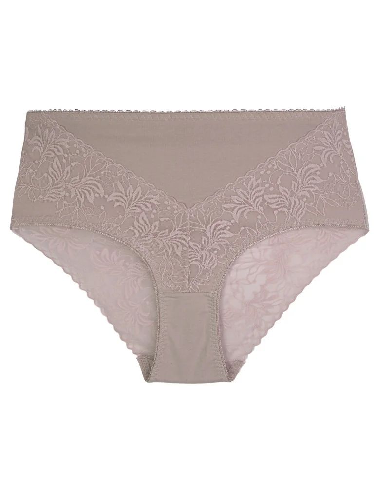 Majtki z wysokim stanem - Figi damskie bawełniane z wyższym stanem koronkowe maxi bikini 3-pak WIELOKOLOROWY - produkt moraj.pl 2