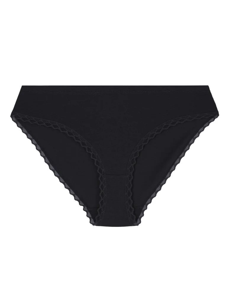 Majtki figi - Figi damskie koronkowe z bawełny majtki bikini gładkie i ze wzorem 4-pak WIELOKOLOROWY  - produkt moraj.pl 5