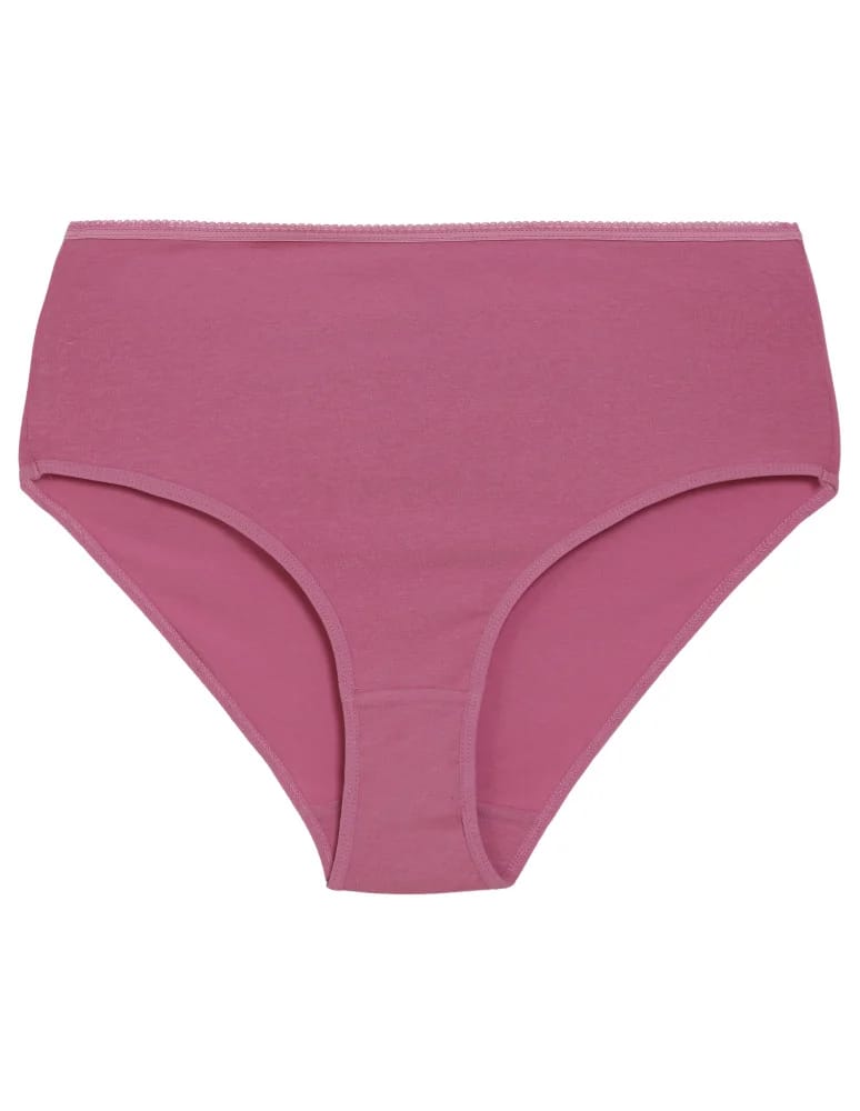 Majtki z wysokim stanem - Figi damskie bawełniane majtki elastyczne maxi bikini z wyższym stanem 5-pak WIELOKOLOROWY  - produkt moraj.pl 2