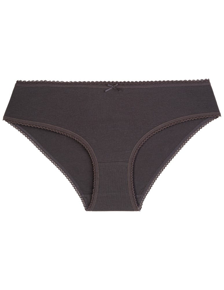 Majtki figi - Majtki damskie bawełniane bikini z kokardką i koronką 3-pak   - produkt moraj.pl 4