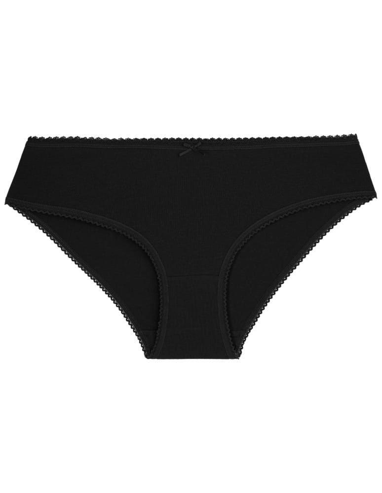 Majtki figi - Majtki damskie bawełniane bikini z kokardką i koronką 3-pak   - produkt moraj.pl 5