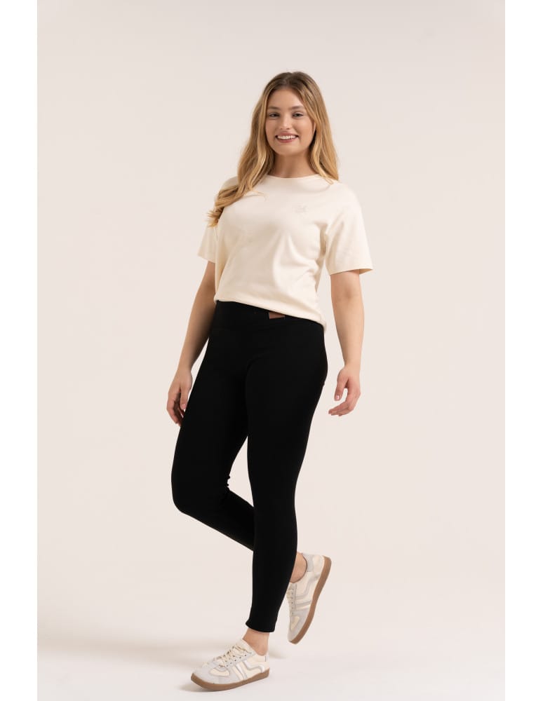 Legginsy ocieplane - Legginsy damskie getry kryjące dopasowane z wysokim stanem - produkt moraj.pl 1