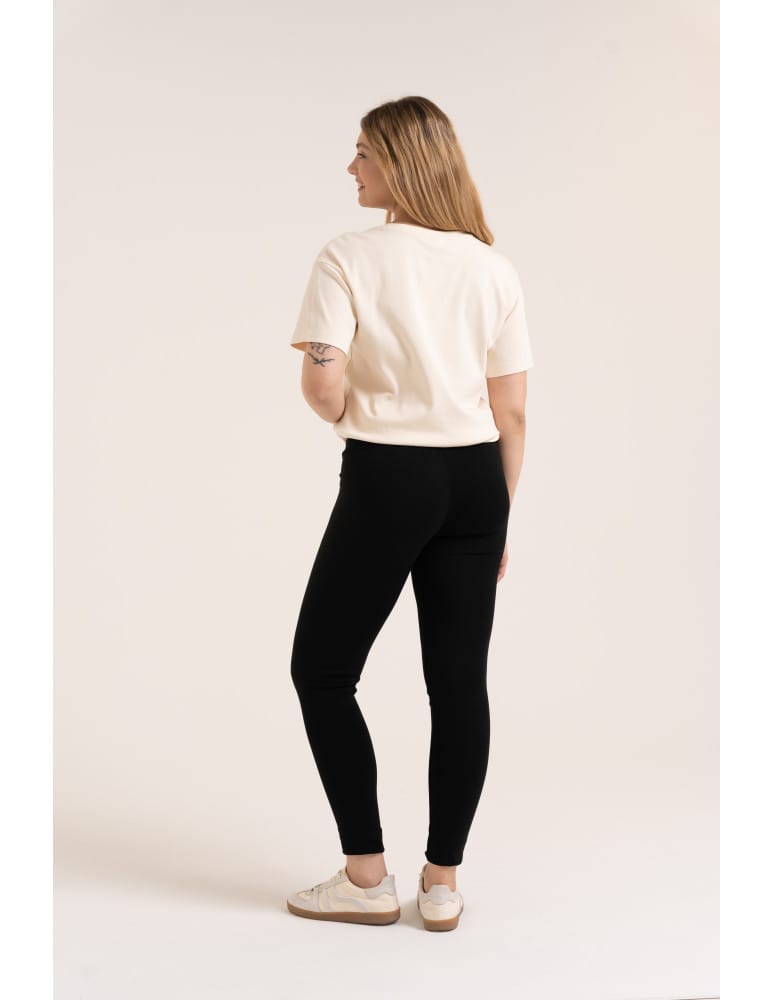 Legginsy ocieplane - Legginsy damskie getry kryjące dopasowane z wysokim stanem - produkt moraj.pl 3
