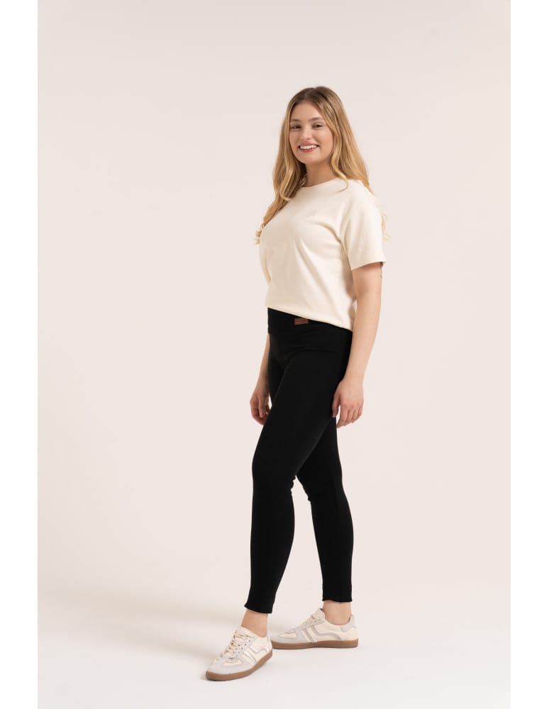 Legginsy ocieplane - Legginsy damskie getry kryjące dopasowane z wysokim stanem - produkt moraj.pl 5
