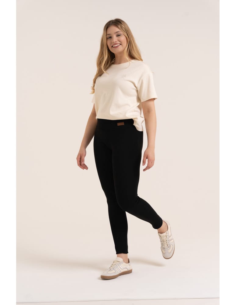 Legginsy ocieplane - Legginsy damskie getry kryjące dopasowane z wysokim stanem - produkt moraj.pl 6