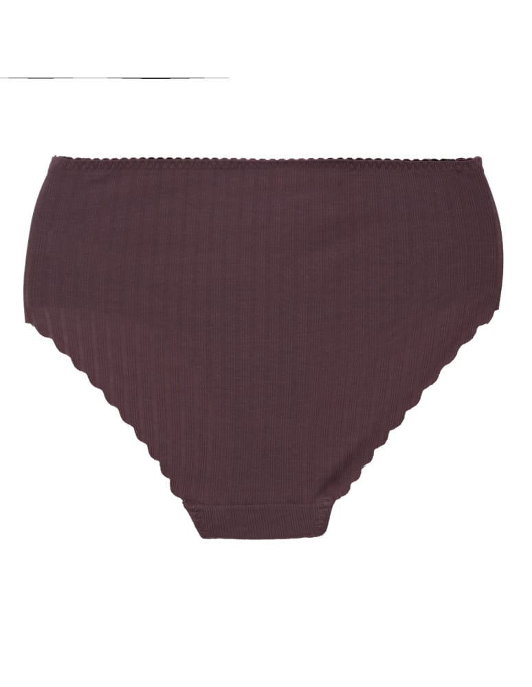 Majtki z wysokim stanem - Majtki damskie maxi bikini prążkowane figi z wysokim stanem zestaw 3-pak WIELOKOLOROWY  - produkt moraj.pl 5