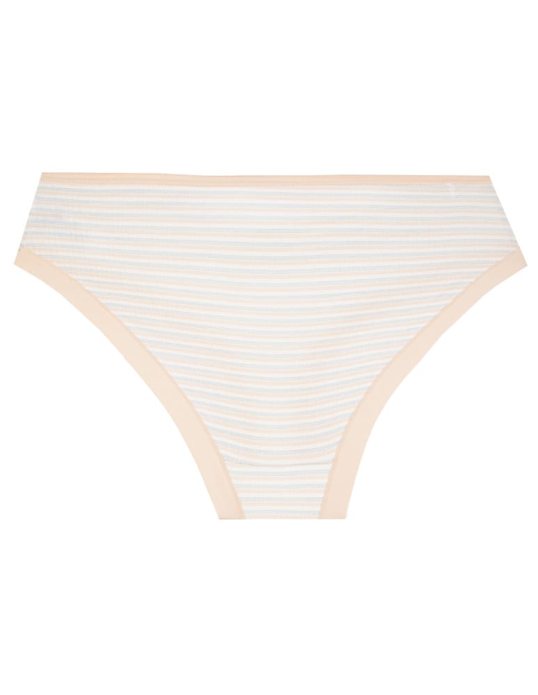 Majtki figi - Majtki damskie figi bikini z modalu w paski prążkowane zestaw 3-pak WIELOKOLOROWY  - produkt moraj.pl 4