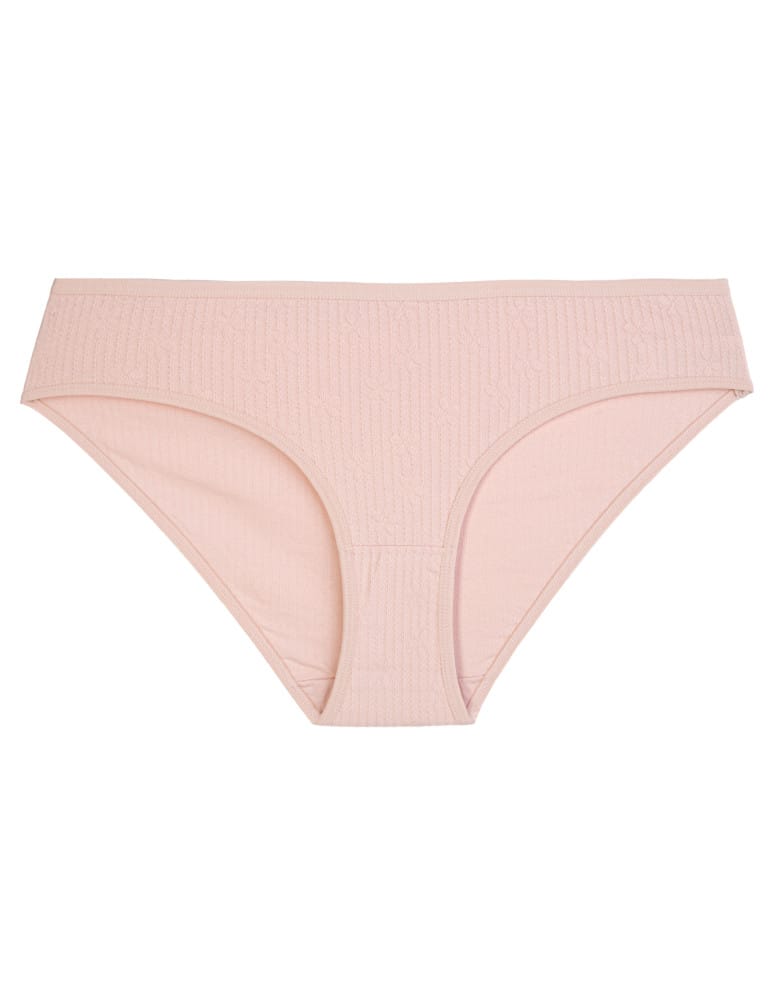 Majtki figi - Majtki damskie figi bikini bawełniane strukturalne prążkowane zestaw 3-pak WIELOKOLOROWY  - produkt moraj.pl 3