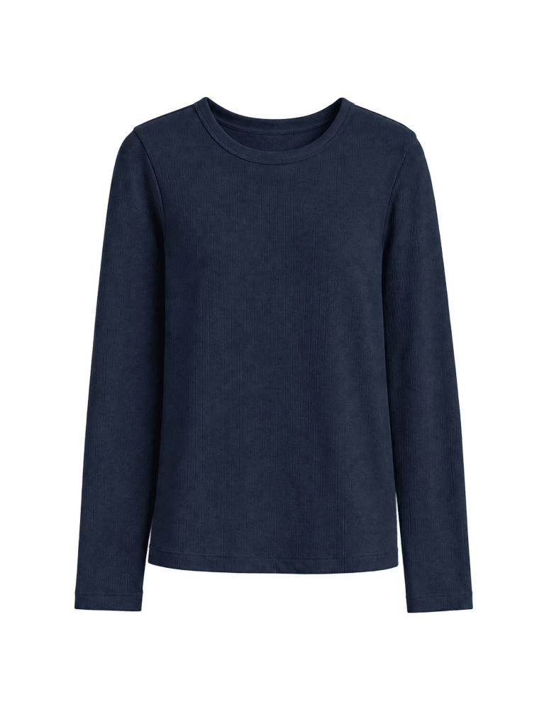 Bluzki z długim rękawem - Bluzki damskie longsleeve wielopak z bawełną organiczną prążkowane 3-pak 3XL - produkt moraj.pl 3