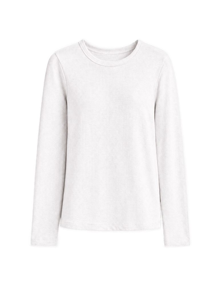 Bluzki z długim rękawem - Bluzki damskie longsleeve wielopak z bawełną organiczną prążkowane 3-pak 3XL - produkt moraj.pl 4