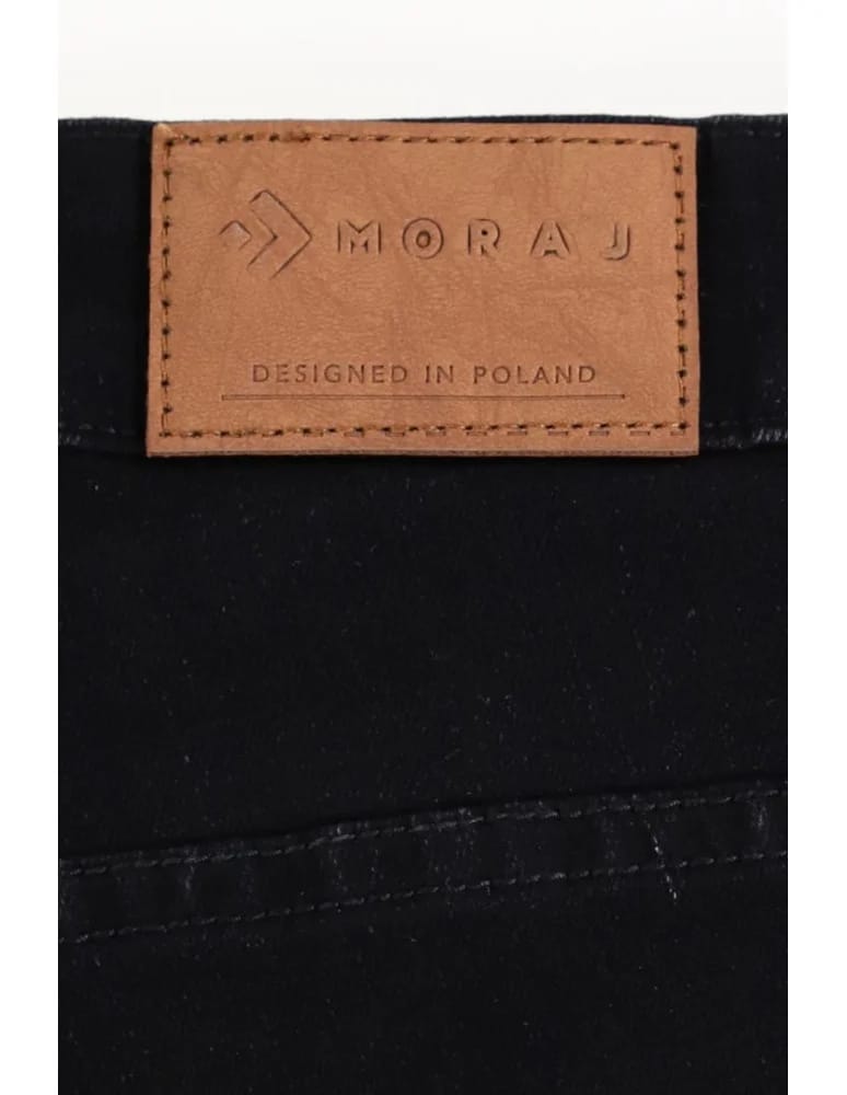 Spodnie damskie - Spodnie damskie jeansowe mom fit CZARNY - produkt moraj.pl 6