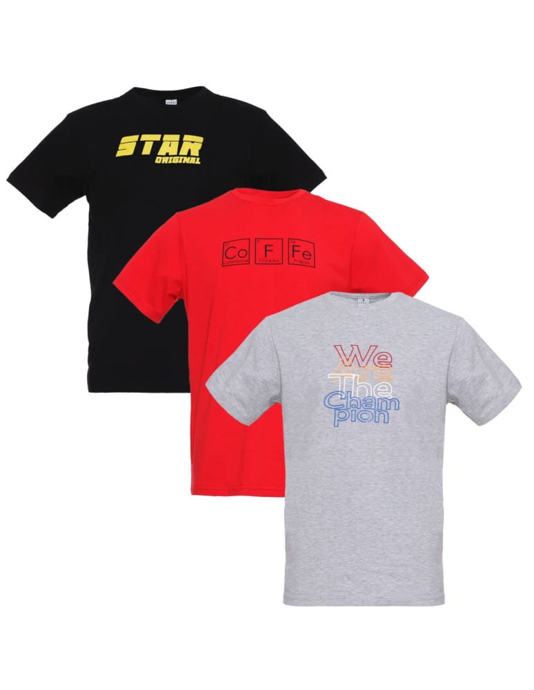 Koszulka męska T-shirt bawełniany z nadrukiem WZÓR 2