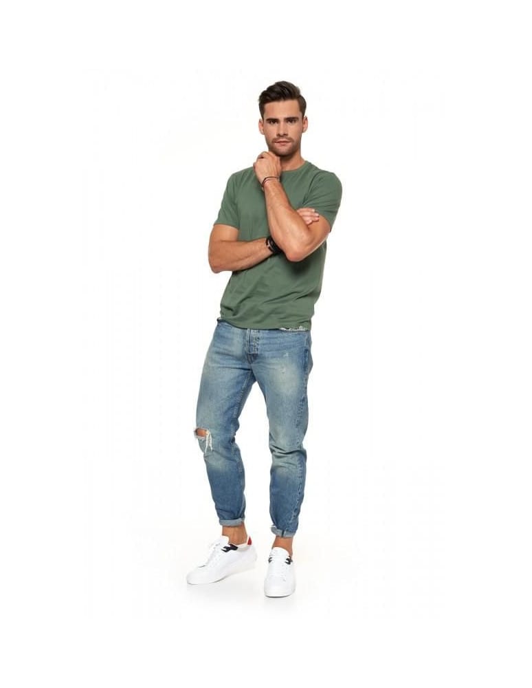 Koszulki i Tank Topy - Koszulka męska bawełniana T-shirt KHAKI - produkt moraj.pl 1