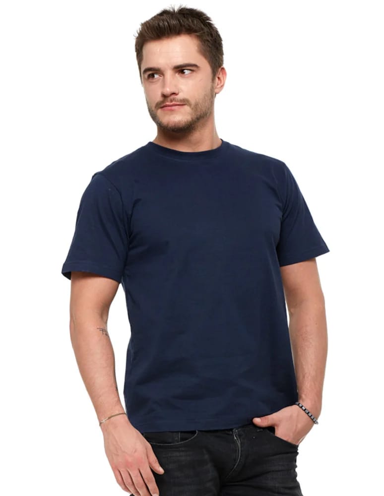 Koszulki i Tank Topy - Koszulka męska bawełniana T-shirt GRANATOWY - produkt moraj.pl 4