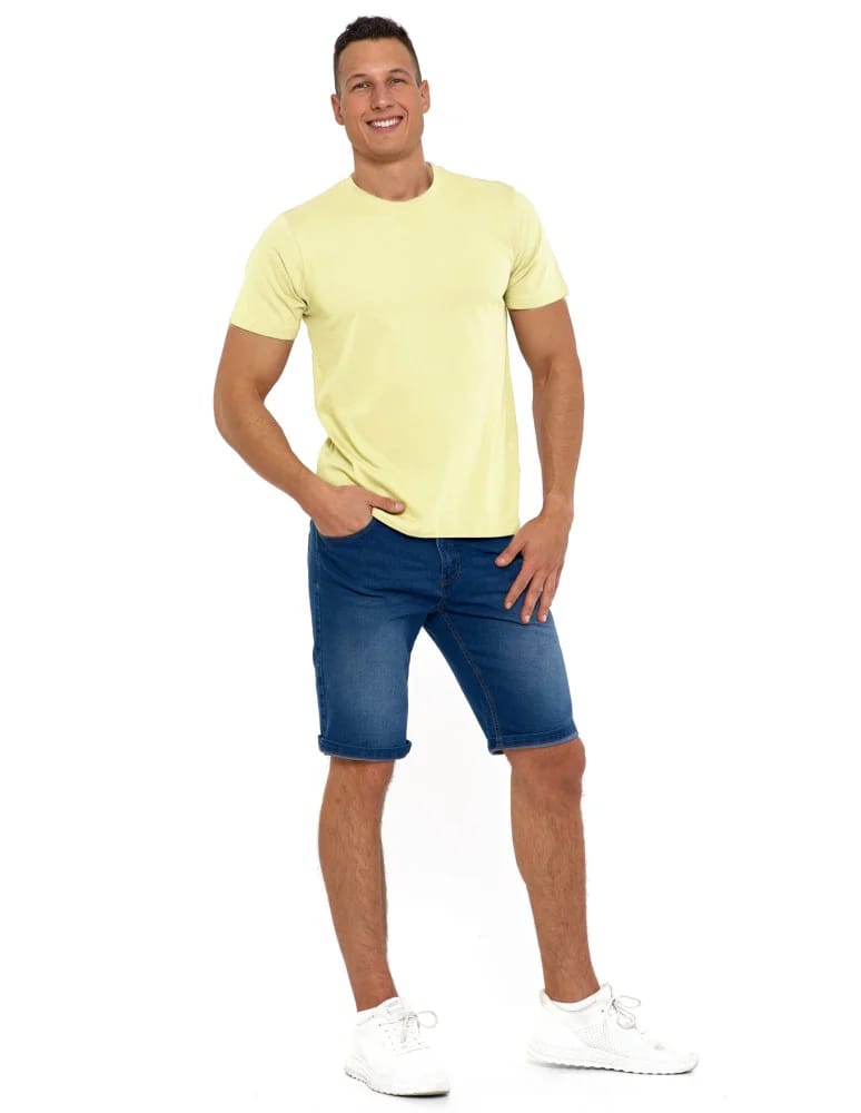 Koszulki i Tank Topy - Koszulka męska bawełniana T-shirt ŻÓŁTY - produkt moraj.pl 2