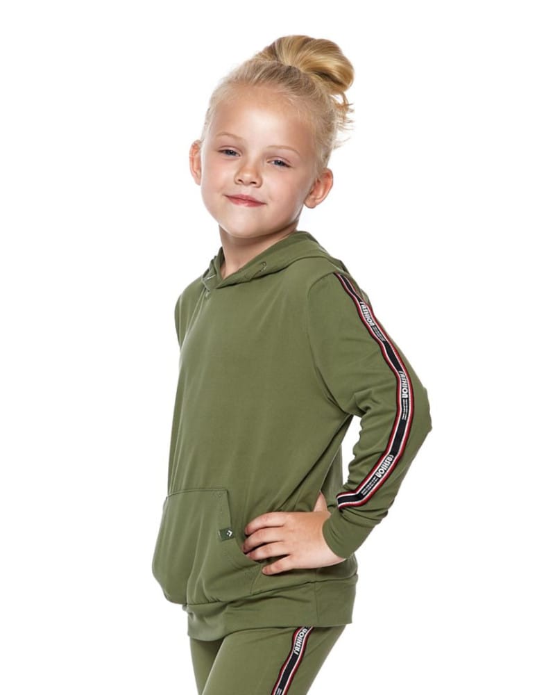 Dziewczynka - Bluza dziewczęca z kapturem KHAKI - produkt moraj.pl 1