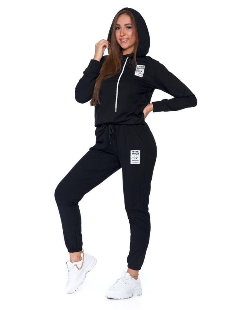 Bluzy damskie - Bluza damska z kapturem CZARNY  - produkt moraj.pl 2