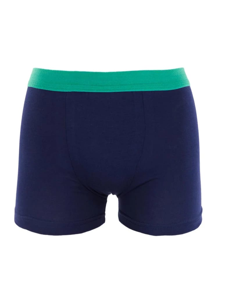 Bokserki - Bokserki bawełniane chłopięce gładkie 3-pak GRANATOWY  - produkt moraj.pl 3