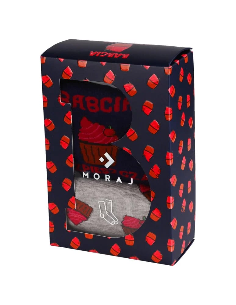 Skarpetki za kostkę - Zestaw skarpetek prezent na Dzień Babci w pudełku 2-pak WIELOKOLOROWY  - produkt moraj.pl 2