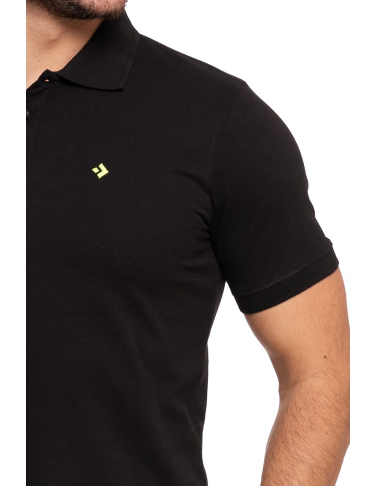 Polo - Koszulka męska polo bawełniana Premium klasyczna CZARNY  - produkt moraj.pl 3