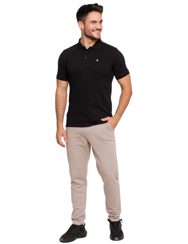 Polo - Koszulka męska polo bawełniana Premium klasyczna CZARNY  - produkt moraj.pl 4