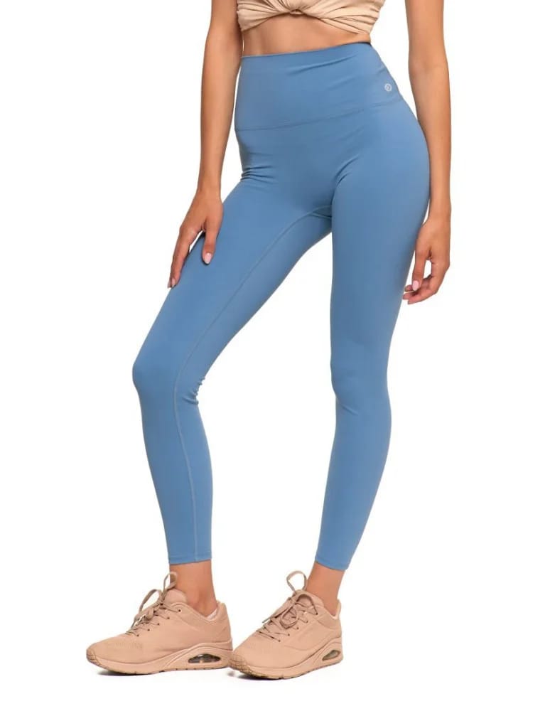 Legginsy damskie - Legginsy damskie sportowe funkcyjne z wysokim stanem JEANS  - produkt moraj.pl 3
