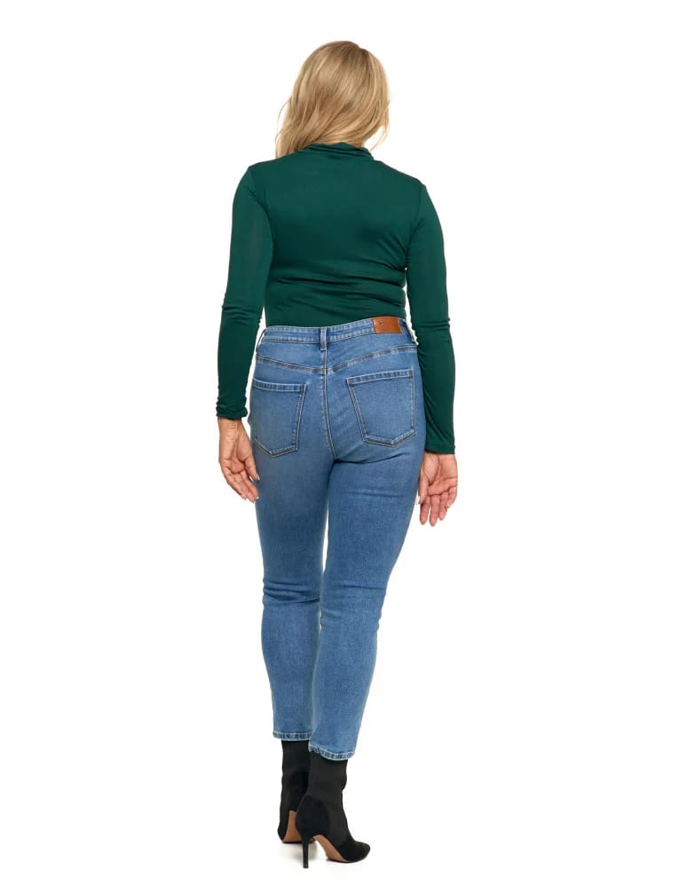 Spodnie damskie - Spodnie jeansy damskie skinny z wysokim stanem JEANS  - produkt moraj.pl 3