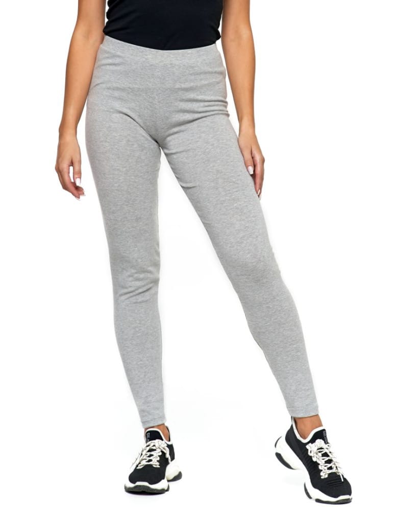 Legginsy damskie - Klasyczne legginsy ocieplane damskie JASNY SZARY  - produkt moraj.pl 11