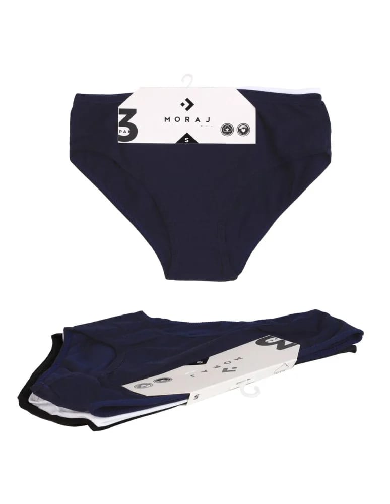 Majtki figi - Majtki figi bikini damskie bawełniane 3-pak WIELOKOLOROWY  - produkt moraj.pl 2