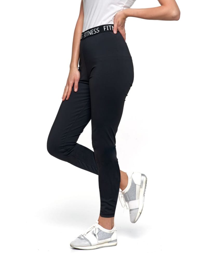 Legginsy damskie - Czarne legginsy damskie sportowe CZARNY  - produkt moraj.pl 2