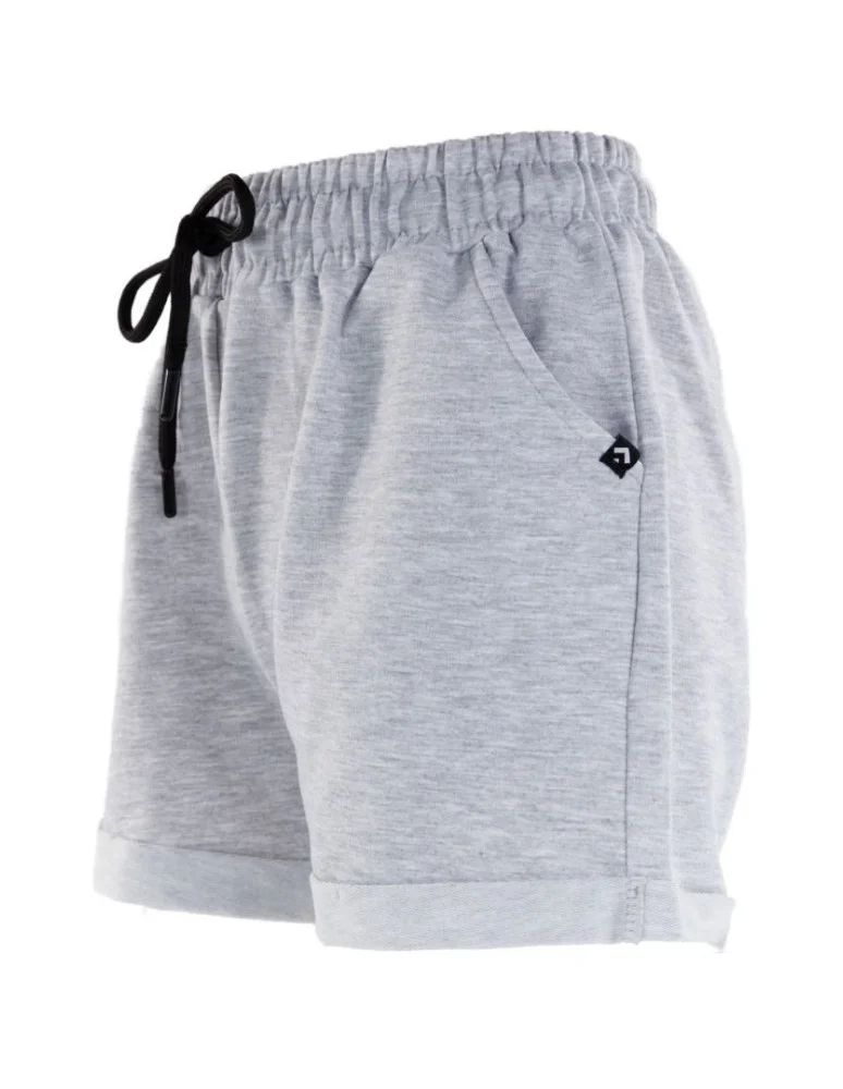 Szorty damskie letnie - Krótkie spodenki damskie dresowe z kieszeniami JASNY SZARY - produkt moraj.pl 2