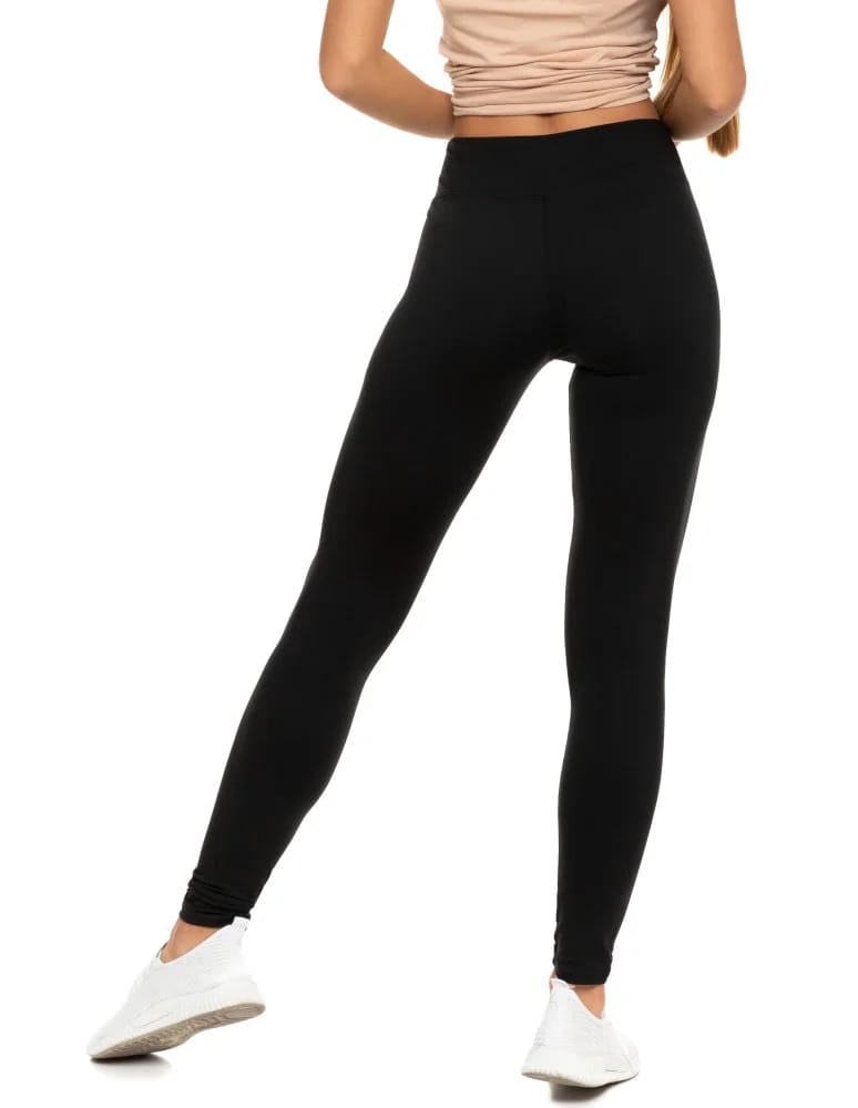 Legginsy damskie - Klasyczne czarne legginsy damskie wysoki stan peach touch CZARNY  - produkt moraj.pl 5